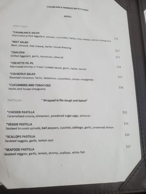 Menu photo 3 Casablanca Moroccan Kitchens Los Angeles, CA Menu photo 3 Casablanca Moroccan Kitchens Los Angeles, CA
