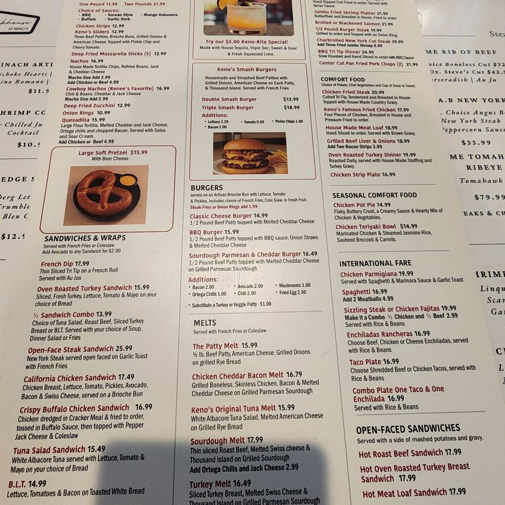 Keno's Restaurant - Regular menu - American Near Me - Anaheim, California Keno's Restaurant - Regular menu - American Near Me - Anaheim, California