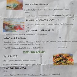 SHACK In Allentown - Menu