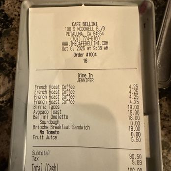 Cafe Bellini - Check - Breakfast & Brunch Near Me - Petaluma, California