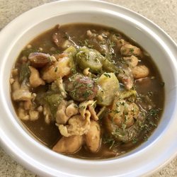Kajun Kick - Best gumbo in town. Full of shrimp, conecuh sausage, okra, and chicken!