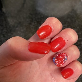 V V Nails and Spa - Tip & Dip with fireworks nail art - Nail Salons Near Me - Grand Rapids, Michigan V V Nails and Spa - Tip & Dip with fireworks nail art - Nail Salons Near Me - Grand Rapids, Michigan
