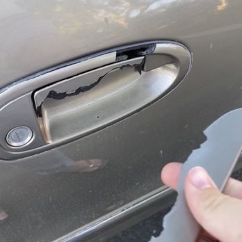 Dedicated Transportation Services - My door handle coming off after DTS cracked it!!!! :) - Towing Near Me - Garden Grove, California