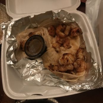 El Paso | Mexican Restaurant - Dark picture of the shrimp Tacos Mexicanos - Mexican Near Me - Woodbridge, Virginia