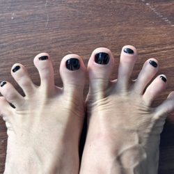 Sophisticated Lash & Nail Spa - Rejuvenation Gel pedicure on almost non existent toe nails.