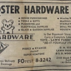Poster's Hardware & Housewares - 1957 Yellow Pages Ad