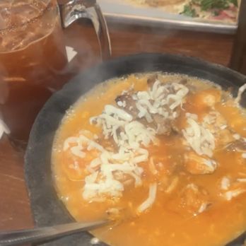Tequila's Town - Molcajete with shrimp, chicken, and steak - Mexican Near Me - Savannah, Georgia