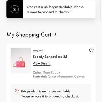 Louis Vuitton - Showing it's not in stock after being sent a message it's available - Leather Goods Near Me - New York, New York Louis Vuitton - Showing it's not in stock after being sent a message it's available - Leather Goods Near Me - New York, New York
