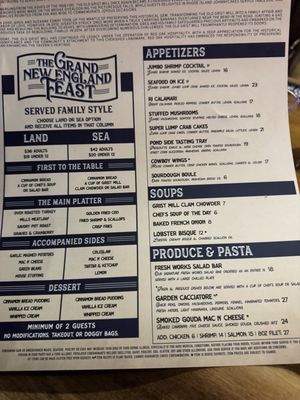 Menu photo 4 The Old Grist Mill Tavern Seekonk, MA Menu photo 4 The Old Grist Mill Tavern Seekonk, MA