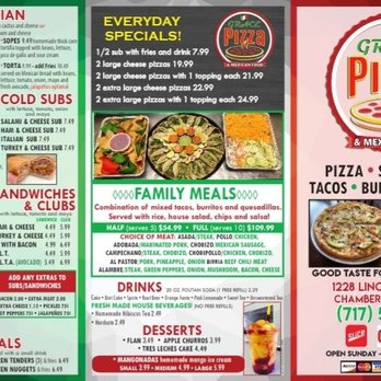 Grace Pizza Restaurant - Menu - Pizza Near Me - Chambersburg, Pennsylvania Grace Pizza Restaurant - Menu - Pizza Near Me - Chambersburg, Pennsylvania