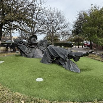 Winewood - Could not resist taking a photo of the sculpture depicting a perfect day relaxing in the sun. - New American Near Me - Grapevine, Texas