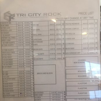 Tri City Rock - Stone cost per bag or ton - Building Supplies Near Me - Fremont, California