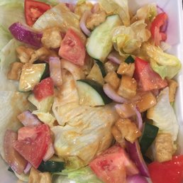 The pieces of lettuce were about four inches square.  Stupid.