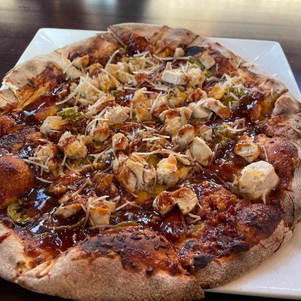FIREBREW Bar & Grill - Jalapeno & BBQ Chicken Pizza - Bars Near Me - Virginia Beach, Virginia