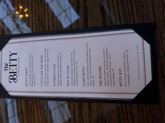 Menu photo 1 The Betty Austin, TX