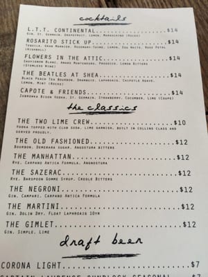 Menu photo 8 The Garret New York, NY Menu photo 8 The Garret New York, NY