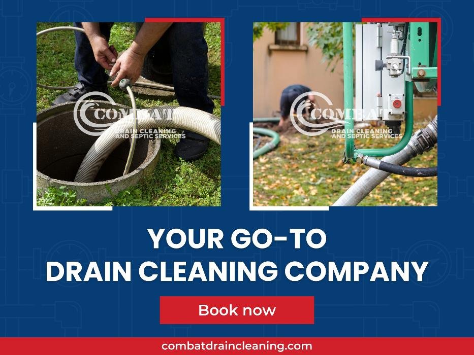 Slide of Combat Drain Cleaning and Septic Services