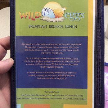 Wild Eggs - Menu - Breakfast & Brunch Near Me - Lexington, Kentucky