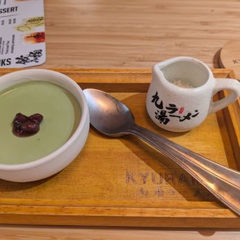 Kyuramen x TBaar - Matcha pudding - Ramen Near Me - Vernon Hills, Illinois Kyuramen x TBaar - Matcha pudding - Ramen Near Me - Vernon Hills, Illinois