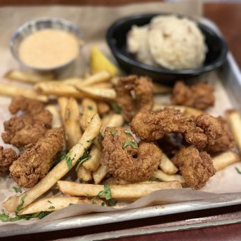 Lucille's Smokehouse Bar-B-Que - Shrimp and fries - Barbeque Near Me - Valencia, California Lucille's Smokehouse Bar-B-Que - Shrimp and fries - Barbeque Near Me - Valencia, California