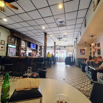 Century Pub & Eatery - Wide angle of the interior: bar, booths and mosaic tile floor - Pubs Near Me - Kenosha, Wisconsin Century Pub & Eatery - Wide angle of the interior: bar, booths and mosaic tile floor - Pubs Near Me - Kenosha, Wisconsin