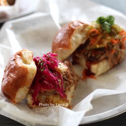 The Colorado Room - Rhine Pork Slider ($5.25) and Pork Banh-Mi Slider ($5.25)