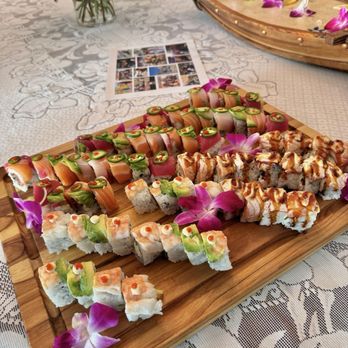 Party and Sushi - One of the MANY rounds of sushi! - Caterers Near Me Party and Sushi - One of the MANY rounds of sushi! - Caterers Near Me