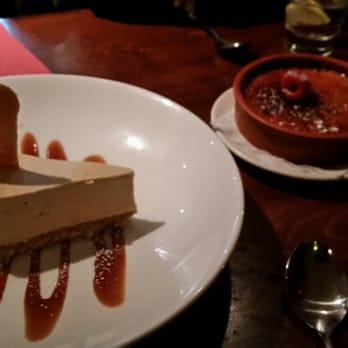 Café Andaluz - Scrumptious white choc and caramel cheesecake and creme brulee - Tapas Bars Near Me - Edinburgh, EDH