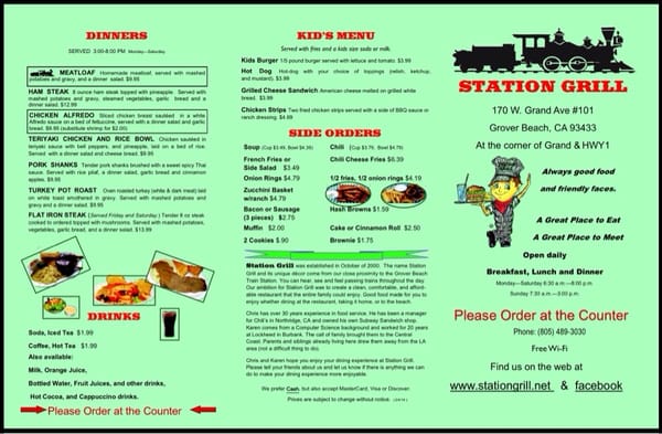 Menu photo 6 Grover Station Grill Grover Beach, CA Menu photo 6 Grover Station Grill Grover Beach, CA