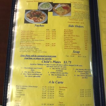 Guadalajara - a menu for a mexican restaurant - Mexican Near Me - Paducah, Kentucky