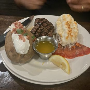 Pelican's West - Steak and lobster with baked potato - Seafood Near Me - Albuquerque, New Mexico