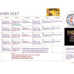 R. Harold Harrison Activity & Fitness Center - January 2017 Calendar