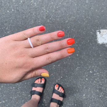 Nails Allure - Dip mani and regular pedi - Nail Salons Near Me - Rockville, Maryland
