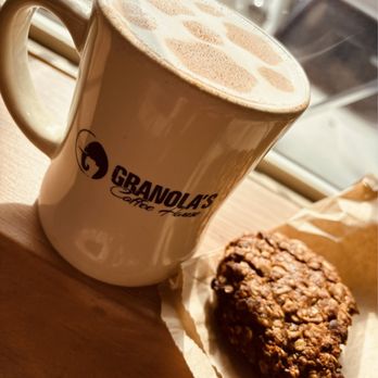 Granola's Coffee House - Oat milk chai & protein cookie - Coffee & Tea Near Me - Half Moon Bay, California Granola's Coffee House - Oat milk chai & protein cookie - Coffee & Tea Near Me - Half Moon Bay, California