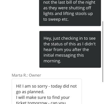 Añejo Tequila Bar - More evidence.... No repo she's still and no refund- as offered. - Tapas/Small Plates Near Me - Snoqualmie, Washington