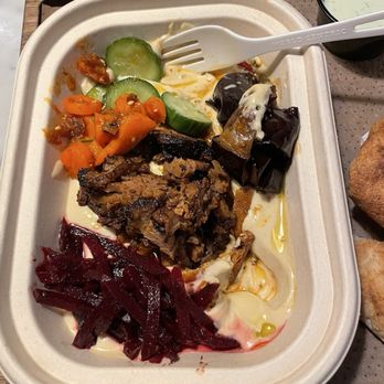 Brassica - Hummus bowl with brisket - Mediterranean Near Me - Cincinnati, Ohio