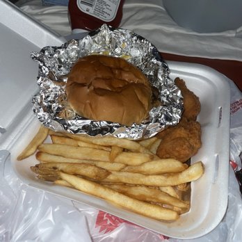 Cook Out - Double burger with fries and chicken nugs - Hot Dogs Near Me - Huntersville, North Carolina Cook Out - Double burger with fries and chicken nugs - Hot Dogs Near Me - Huntersville, North Carolina