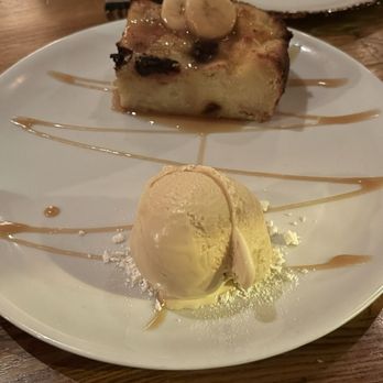 The Factory Kitchen - This is supposed to be banana bread pudding but the only semblance of banana was the two slices on top - Italian Near Me - Los Angeles, California The Factory Kitchen - This is supposed to be banana bread pudding but the only semblance of banana was the two slices on top - Italian Near Me - Los Angeles, California