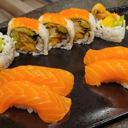 Toma Sushi Restaurant and Bar - Spider Roll, $11.50 - 3.5 Stars, Sake (salmon) nigiri, $6.50 - 3 Stars