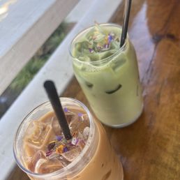 I got honey lavender cold latte and my niece got honey lavender Matcha latte! Both fire! I got honey lavender cold latte and my niece got honey lavender Matcha latte! Both fire!