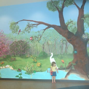 Pflugerville Community Library - Beautiful mural in children's area / story time room. - Libraries Near Me - Pflugerville, Texas