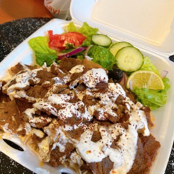 Halal Bitez gyro & kabob - Beef/lamb gyro plate (mild) - Falafel Near Me - Carmichael, California