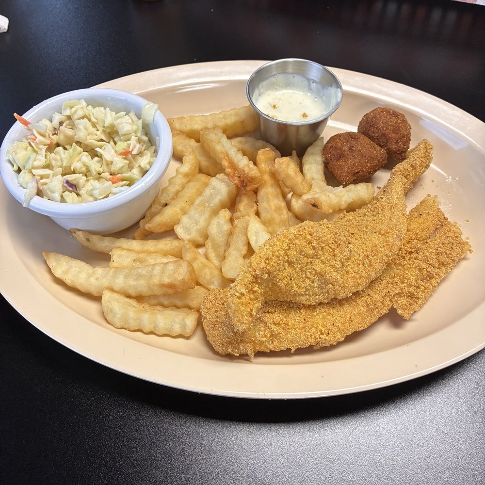Home Plate Bar & Grill - 2pc catfish, fries, hush puppies and coleslaw - Bars Near Me - Hayti, Missouri Home Plate Bar & Grill - 2pc catfish, fries, hush puppies and coleslaw - Bars Near Me - Hayti, Missouri