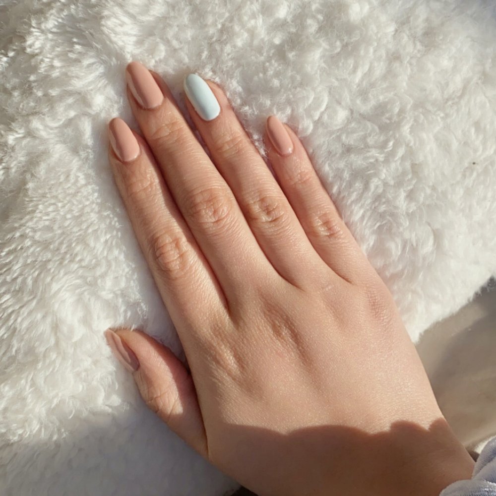 Glamicure - Baby blue and pink gel - Nail Salons Near Me - Los Angeles, California Glamicure - Baby blue and pink gel - Nail Salons Near Me - Los Angeles, California