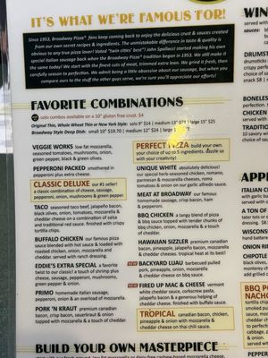 Menu photo 8 Broadway Bar & Pizza Rochester, MN