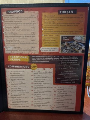 Menu photo 1 Checo's Mexican Restaurant Ironton, MO Menu photo 1 Checo's Mexican Restaurant Ironton, MO