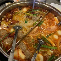 Left side is Mongolian and right is Thai. Left side is Mongolian and right is Thai.