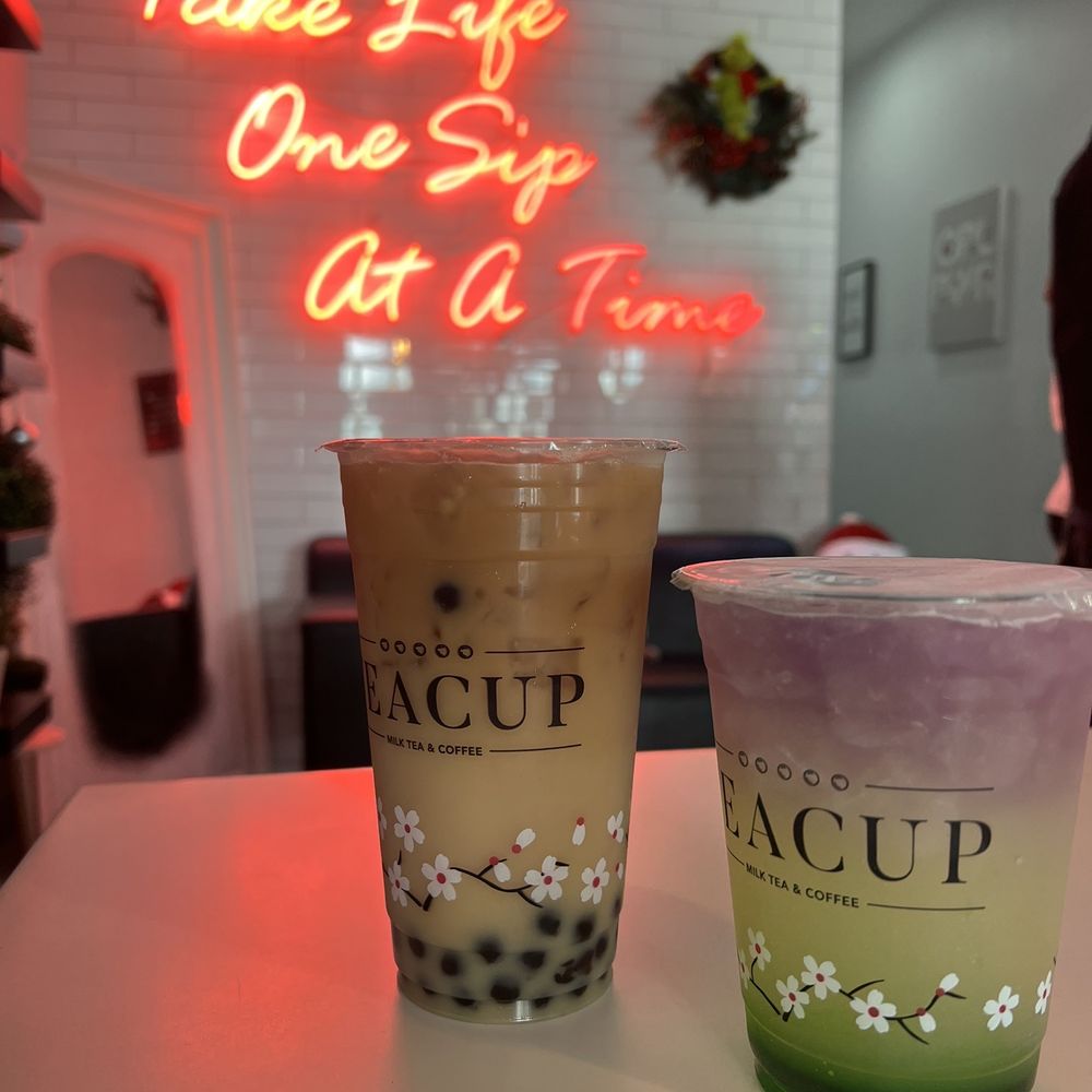 Teacup - Black Milk Tea subs. almond milk + boba Queen Green - Coffee & Tea Near Me - Litchfield Park, Arizona