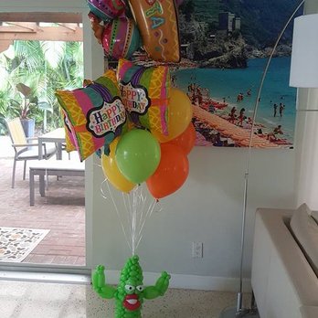 Miami Balloon Guy - Happy birthday cactus bouquet. - Balloon Services Near Me