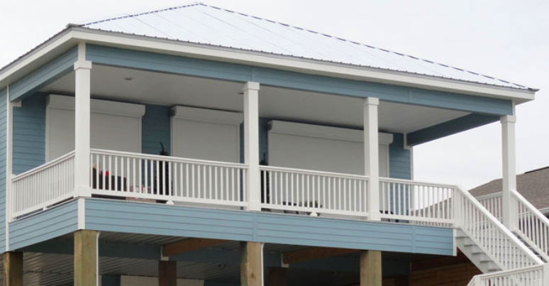 Slide of White Aluminum and Windows